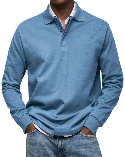 Hailana | Casual Long-sleeve Poloshirt