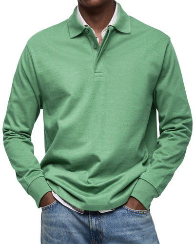 Hailana | Casual Long-sleeve Poloshirt
