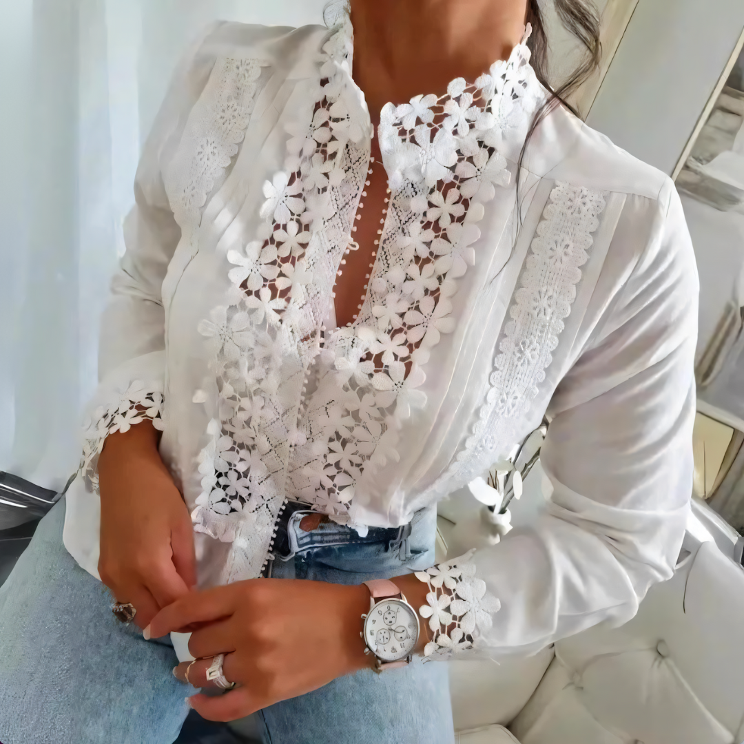 liv - Floral Lace Blouse