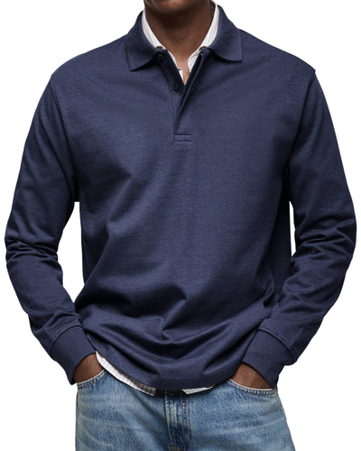 Hailana | Casual Long-sleeve Poloshirt