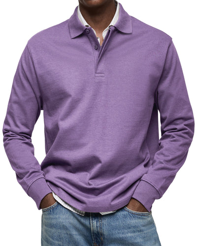 Hailana | Casual Long-sleeve Poloshirt