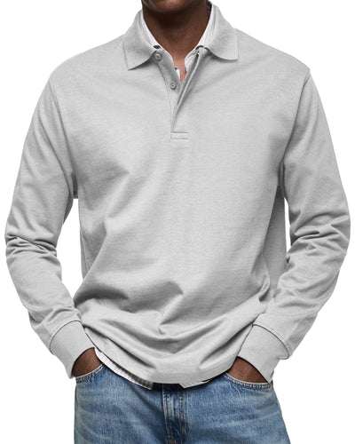 Hailana | Casual Long-sleeve Poloshirt
